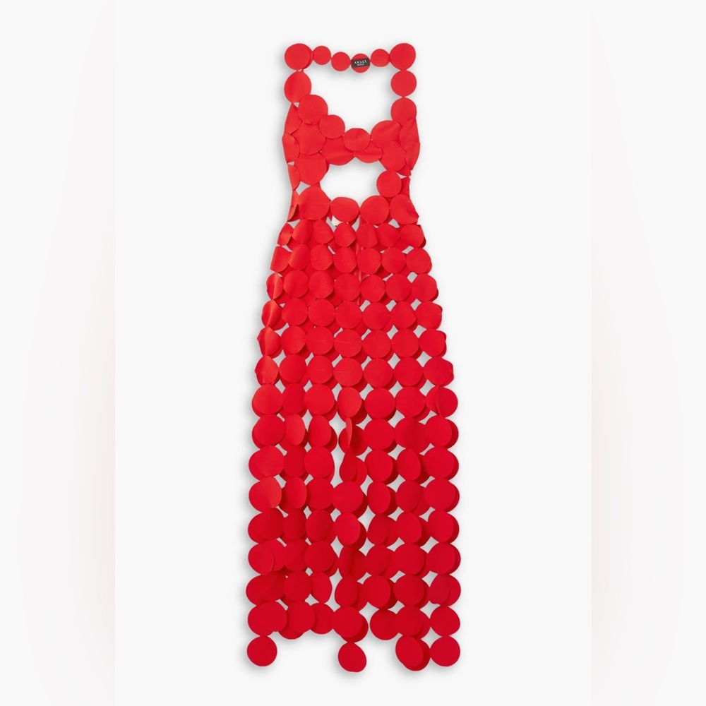 A.W.A.K.E. MODE MULTI CIRCLE ASYMMETRIC DRESS